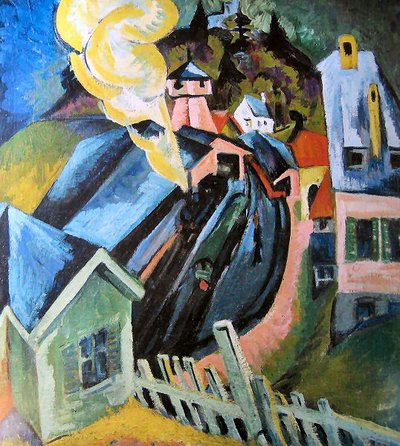 Königstein Station by Ernst Ludwig Kirchner
